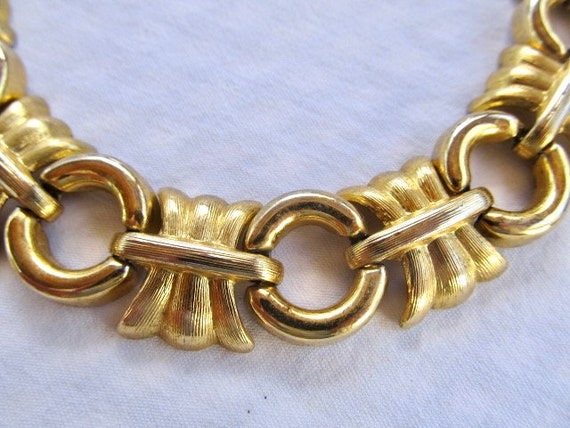Heavy Chain Necklace Vintage Gold Plate - image 4
