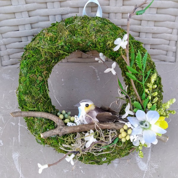 Small bird wreath, bird wreath,  small spring wreath