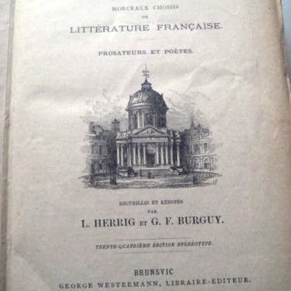 Herrig, L. /. G. F. Burguy LA FRANCE LITTERAIRE 1883 franz. 40.000 Stichwörter