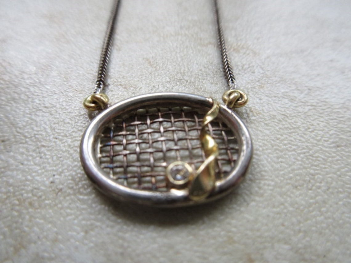925 silber/gold 750 Kette Halskette Tennis Tennisschläger Etsy