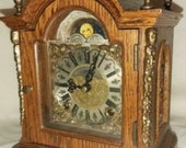 vintage Dutch Mantle Bracket Shelf Clock moonphase WARMINK Wuba mantel clock