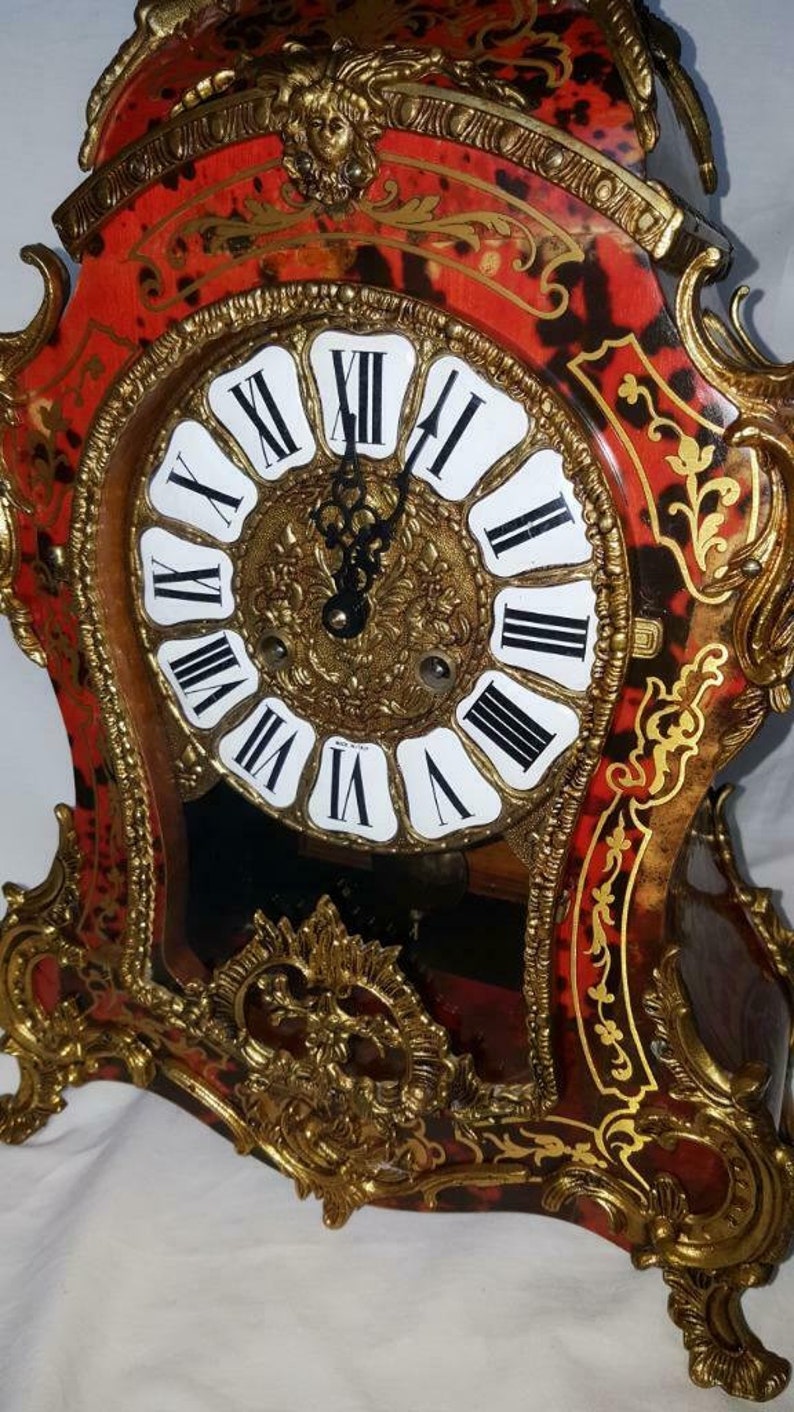 Deutsche antike Hermle Boulle Kaminuhr-um 1920-Boulle Uhr | Etsy