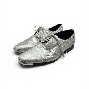 Mens Black and Silver Dress Shoes - Etsy