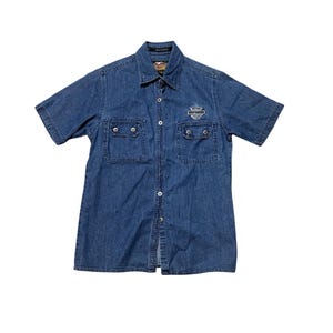 Denim Harley Shirt - Etsy