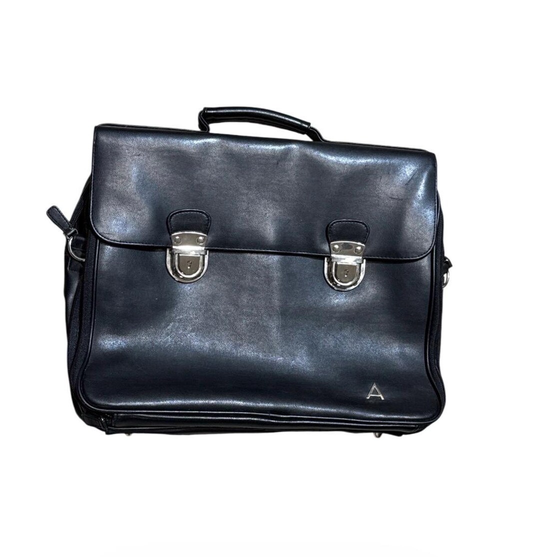 Vintage NOS 1990s Avon Faux Vegan Leather Briefcase 16” Faux Leather ...