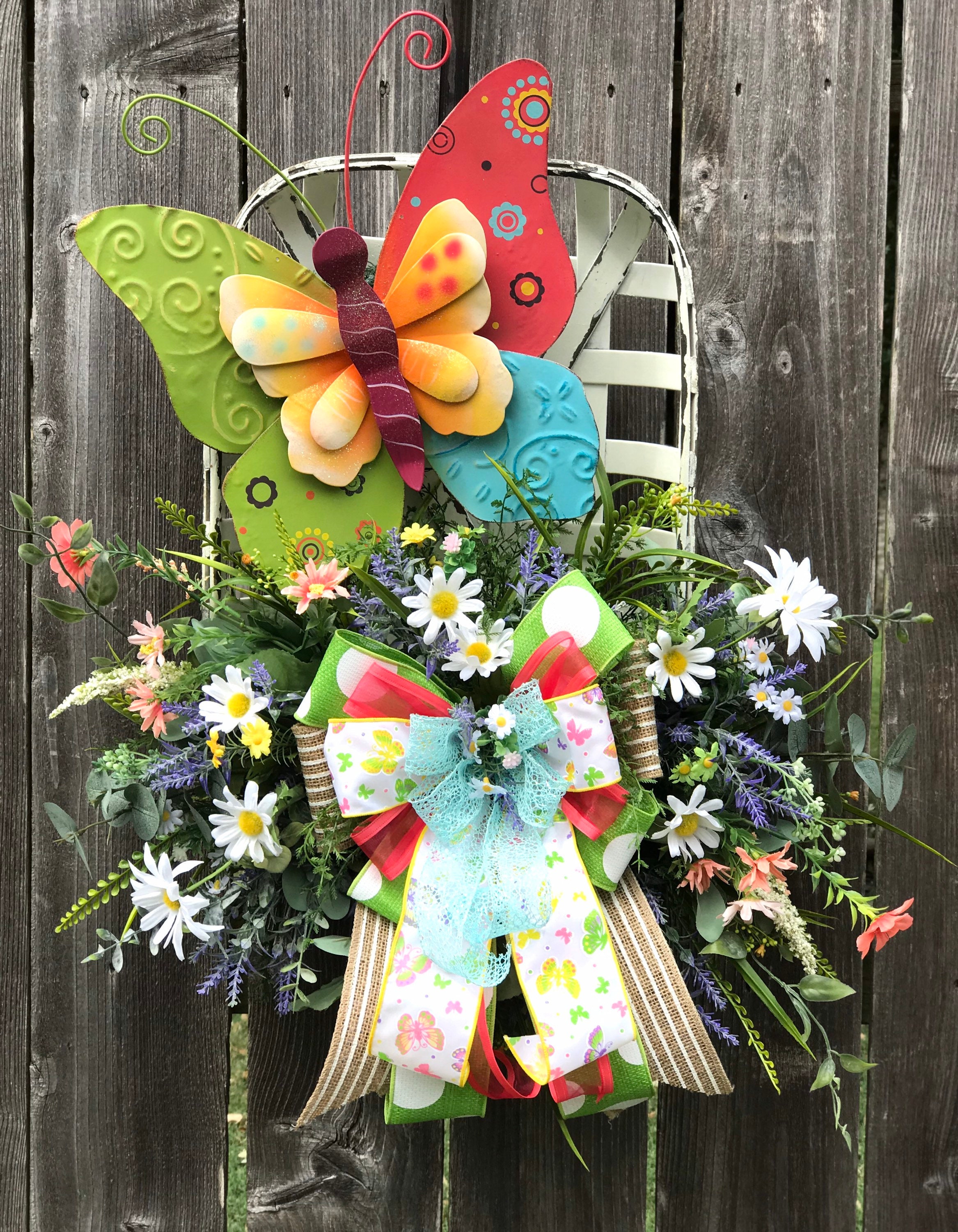 Summer Front Door Wreath, Summer Outdoor Wreath, Summer Decor, Closing  Gift, Butterfly Wreath, Summer Floral Wreath, Xl Summer Indoor Wreath 