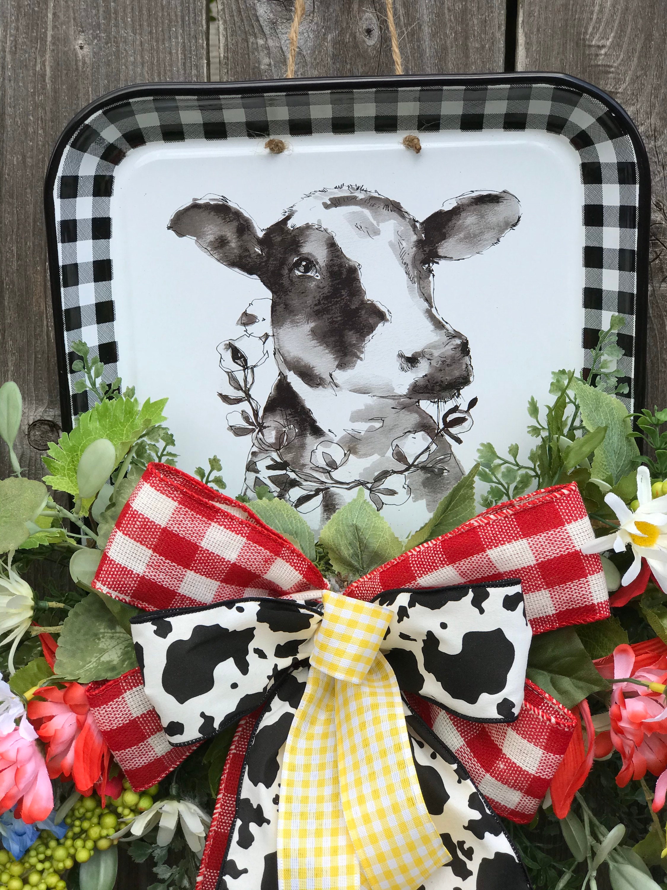 Colgar la pared de la granja decoración de la vaca colgando | Etsy