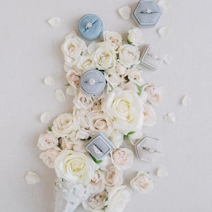 Linen Circle Ring Box, Ring Box, Wedding Ring Box, Jewelry Box, Wedding Styling Flatlay , Linen Circle Engagement Ring Box