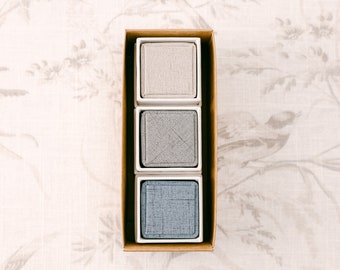 Photographer Ring Box Styling Set - 3 Colors Square Linen Ring Box - Wedding Day Styling Kit