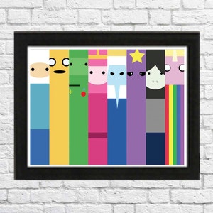 Adventure Time Character Poster Minimalist various sizes available