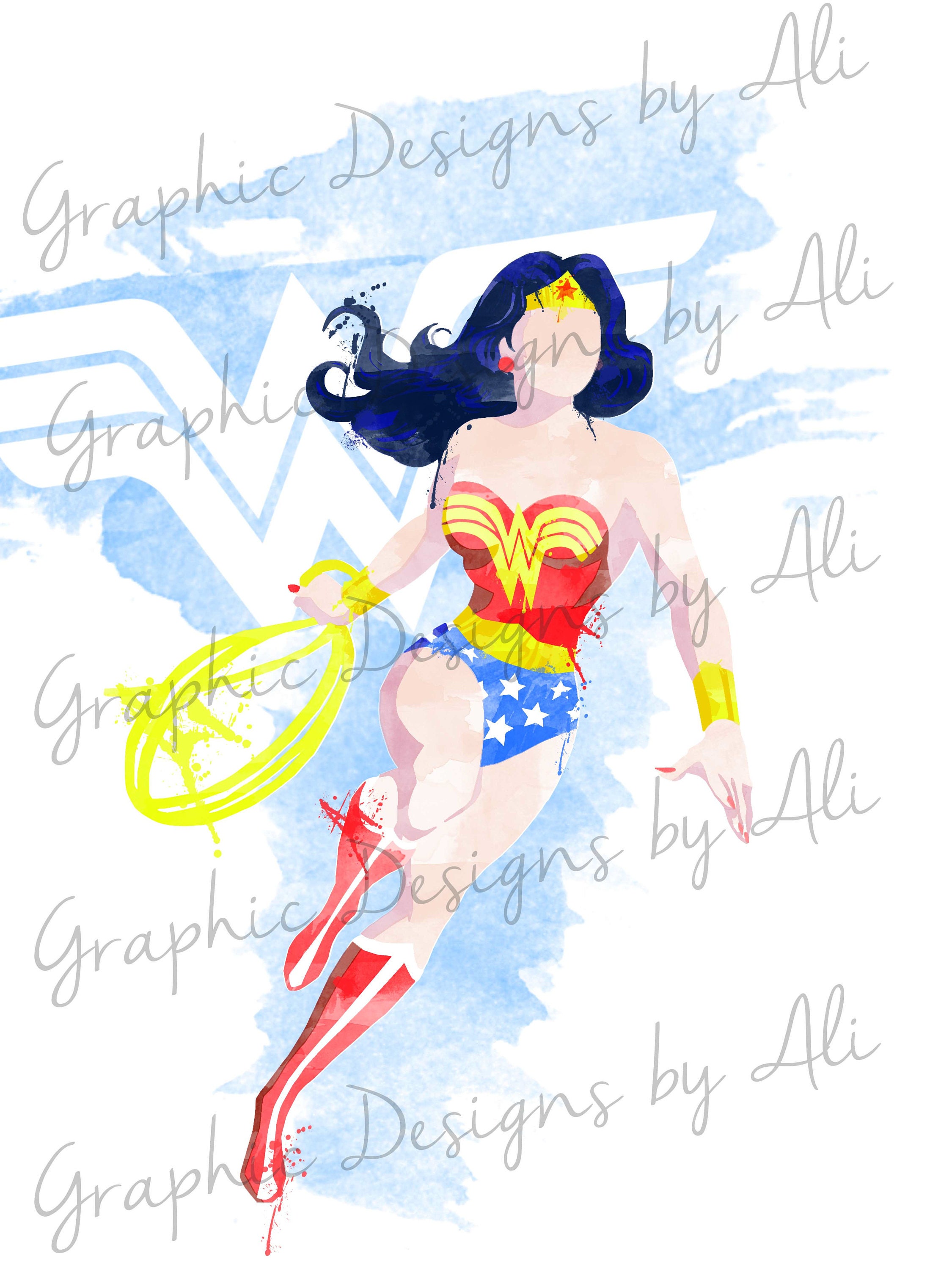 Wonder Woman Poster Etsy