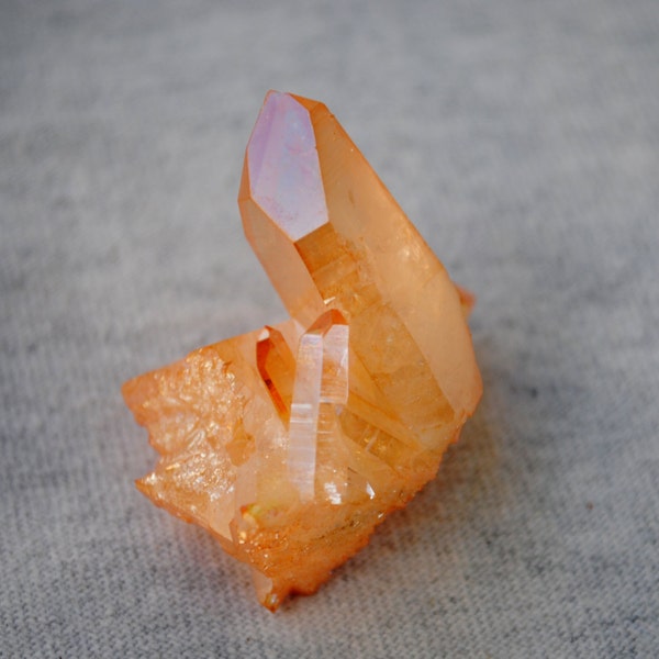 Tangerine,Sunshine, Aura Quartz Crystals, Healing Crystals