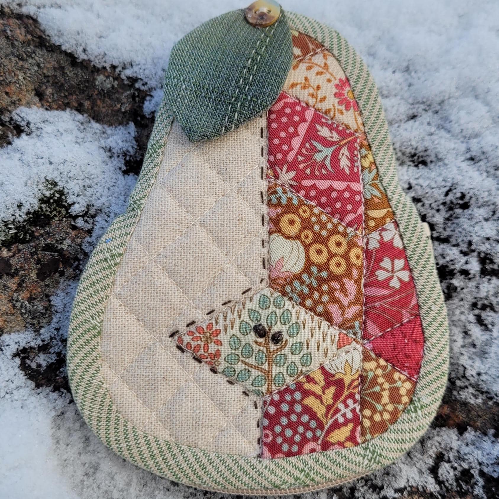 Pear Pouch Pattern Tiny Pear Pouch, Sewing Pattern, English Paper Piecing, EPP Tutorial ...