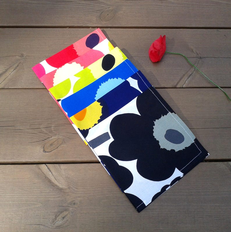 Cloth napkins made from Marimekko fabric Unikko Scandinavian Etsy