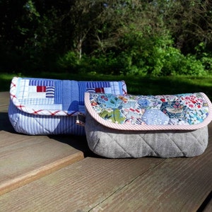 Patchwork Sunglasses Case PDF – EPP & Traditional Quilting Pattern – Scrap-Friendly Digital Download
