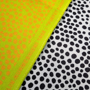 Marimekko fabric pieces Pirput Parput, Scandinavian modern polka dot designer upholstery cotton canvas