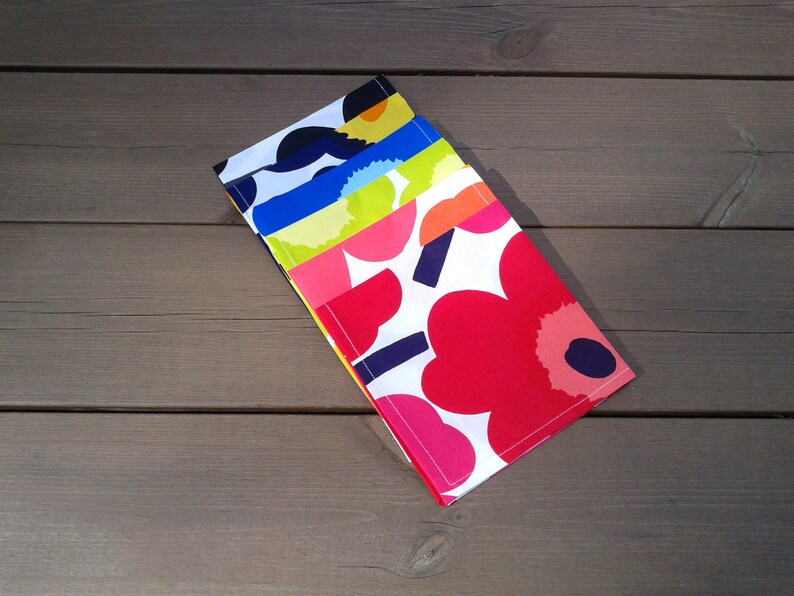 Cloth napkins made from Marimekko fabric Unikko Scandinavian Etsy