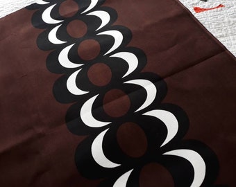 Marimekko light upholstery grade fabric Kaivo, modern brown abstract geometric Scandinavian designer canvas