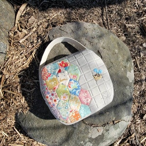 Honeycomb Project Bag, English Paper Piecing, Quilting Sewing pattern, Downloadable PDF  Digital