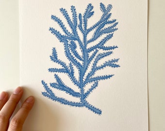 Impression aquarelle Blue Reef Corail, impressions aquarelle idéales pour la décoration d’appartement