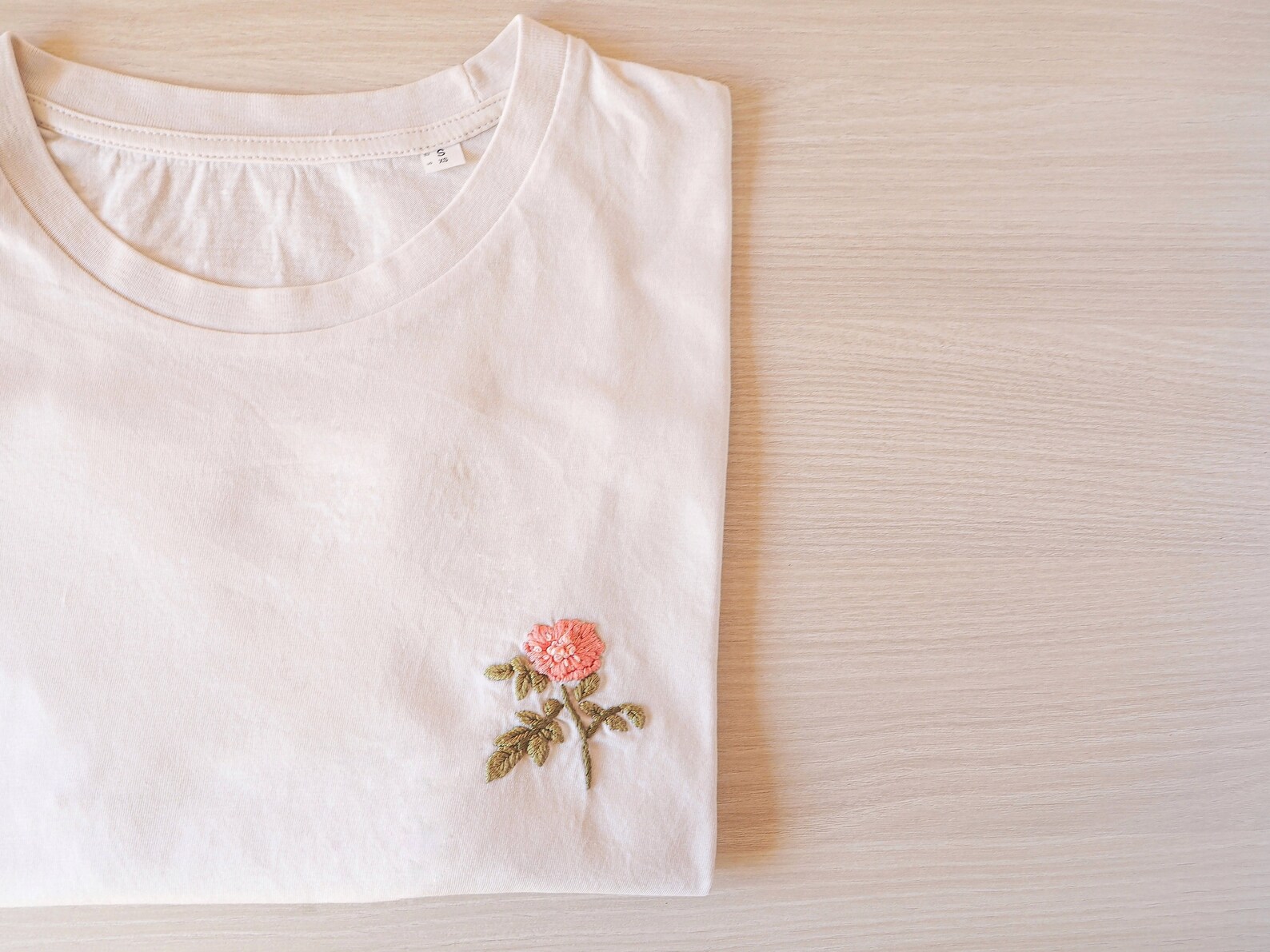 Hand Embroidered Tshirt, Customized Tshirt, Flowers Embroidered T