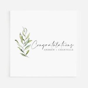 Personalised Card, Wedding Card, Bride & Groom, Congratulations