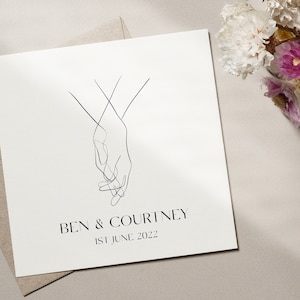 Wedding Card with Names | Personalised Wedding card | Line Art | Thank You Card | Cards | Handmade | Line Art card