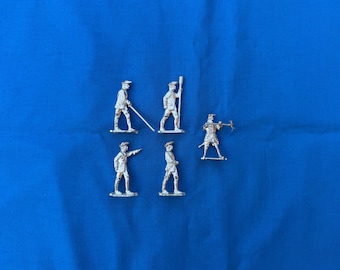 Round Artillery Crew #4 WITHOUT CANNON - 18th Century Toy Soldiers