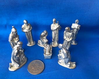 Pewter nativity set