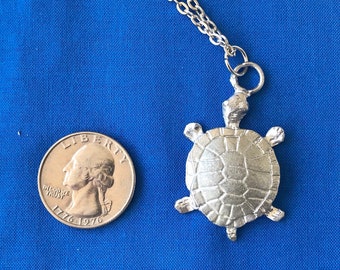 Large Turtle Charm Necklace
