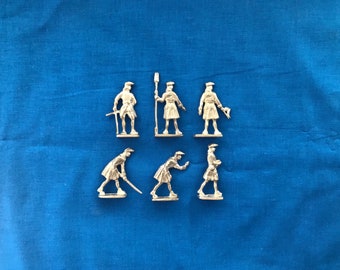 Semi-Flat Artillery Cannon Crew - 18th Century Toy Soldiers