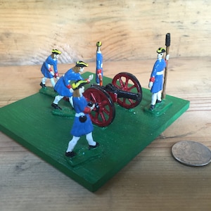 Semi-Flat Painted Artillery Crews - 18th Century Toy Soldiers