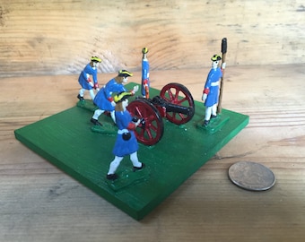 Semi-Flat Painted Artillery Crews - 18th Century Toy Soldiers