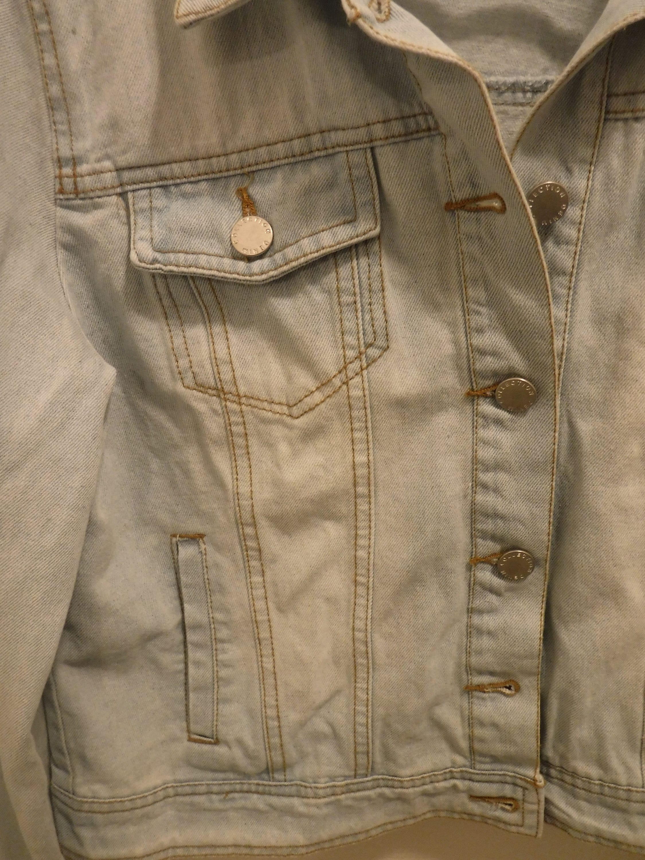 Veste Jeans Femme/ados CI SONO – Taille M, Patches Vintage, Occasion Très Bon état