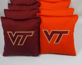 Virginia Tech Univeristy Hokies Cornhole Bean Bags 4 ACA Camo V Tech Toss Bags Virginia Tech Univeristy Hokies Cornhole Bean Bags 4 ACA Camo V Tech Toss Bags