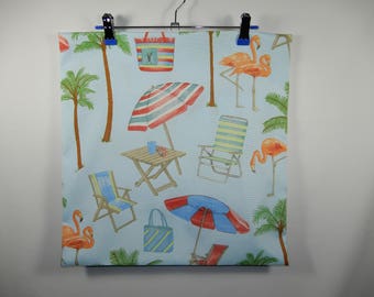 18 X 18 Outdoor / Indoor Decorative Tropical Beach Theme Pillow Cover Hand Crafted