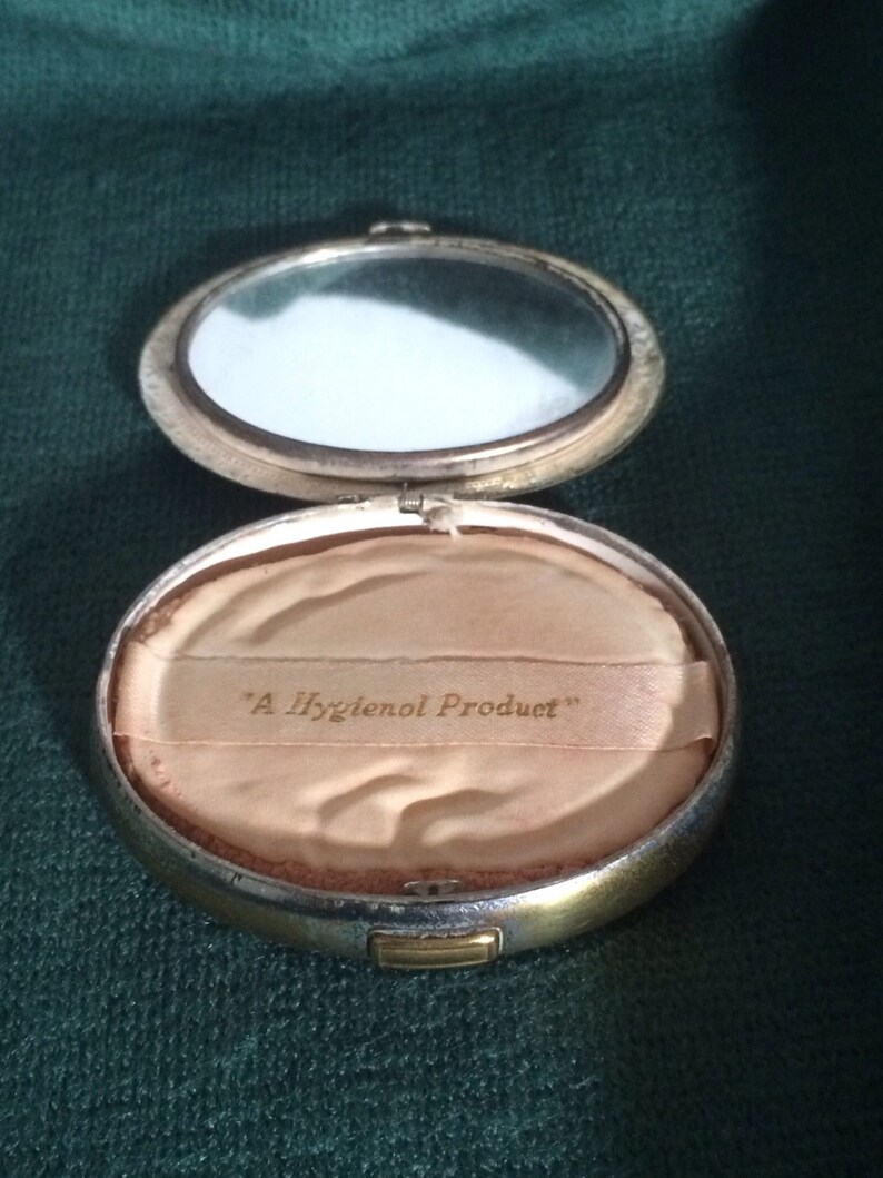 Vintage Compact Mirror Guilloche Compacts Purse Mirror Etsy