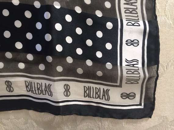 Vintage Bill Blass, Polka Dot Scarf, Bill Blass Sc