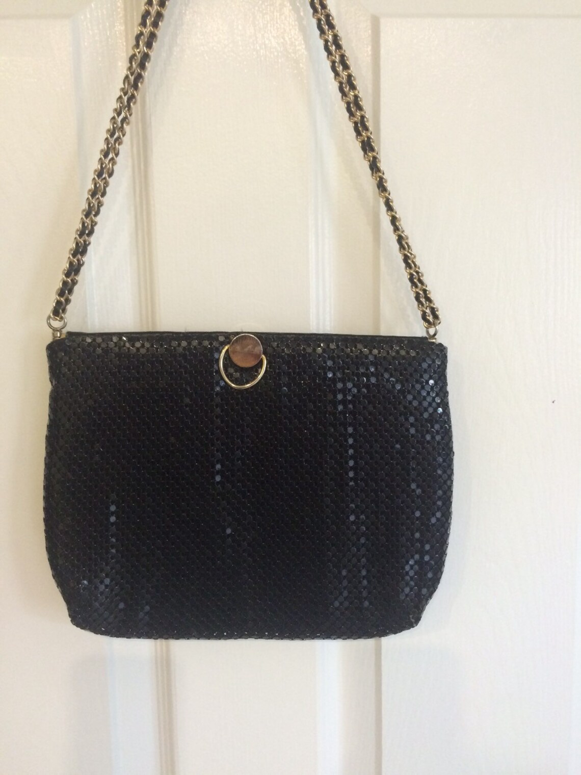 Vintage Mesh Bag Black Mesh Bag Mesh Shoulder Bag Shoulder Etsy