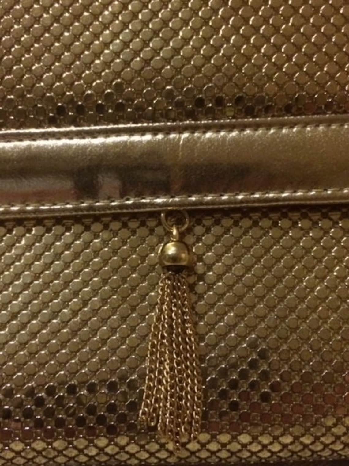 Gold Mesh Evening Bag Shoulder Bag Cross Body Gold Evening Etsy