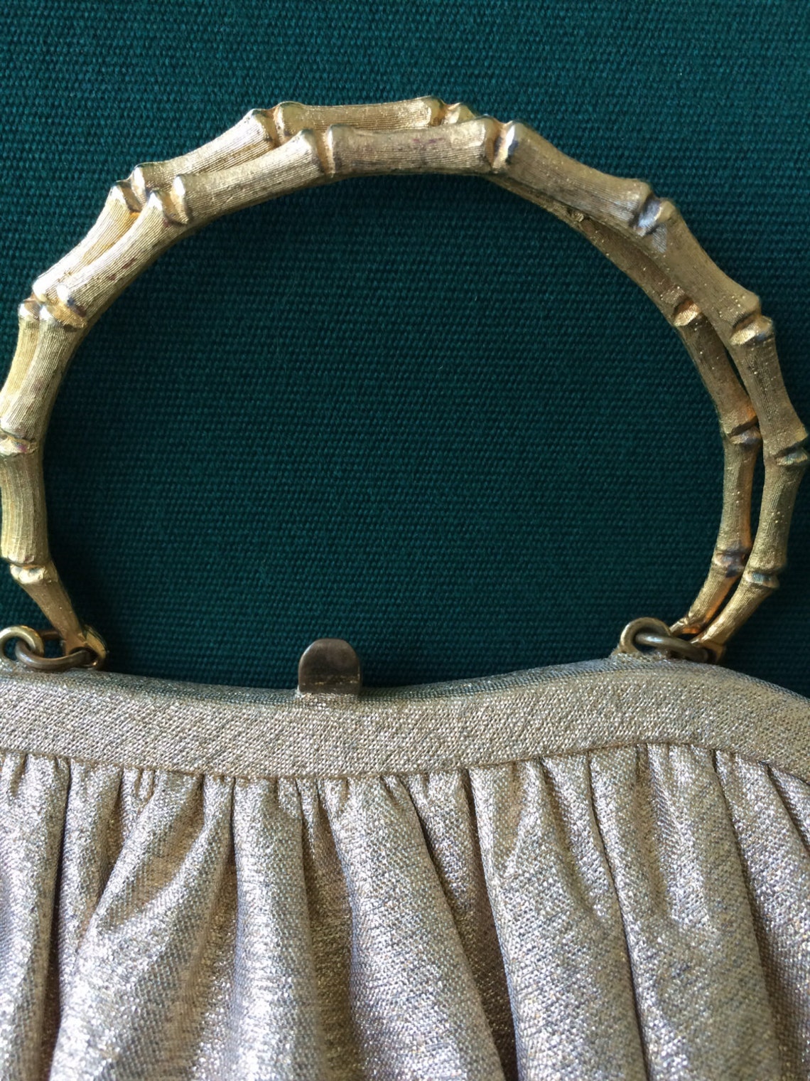 Vintage Evening Handbag Gold Purse Top Handle Purse Vintage Etsy
