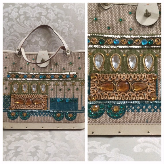 Vintage Enid Collins Handbag, Cable Car Handbag, B