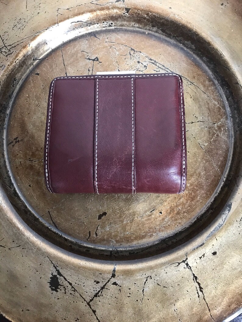 Vintage Coach Wallet Kiss Lock Wallet Burgundy Wallet Etsy