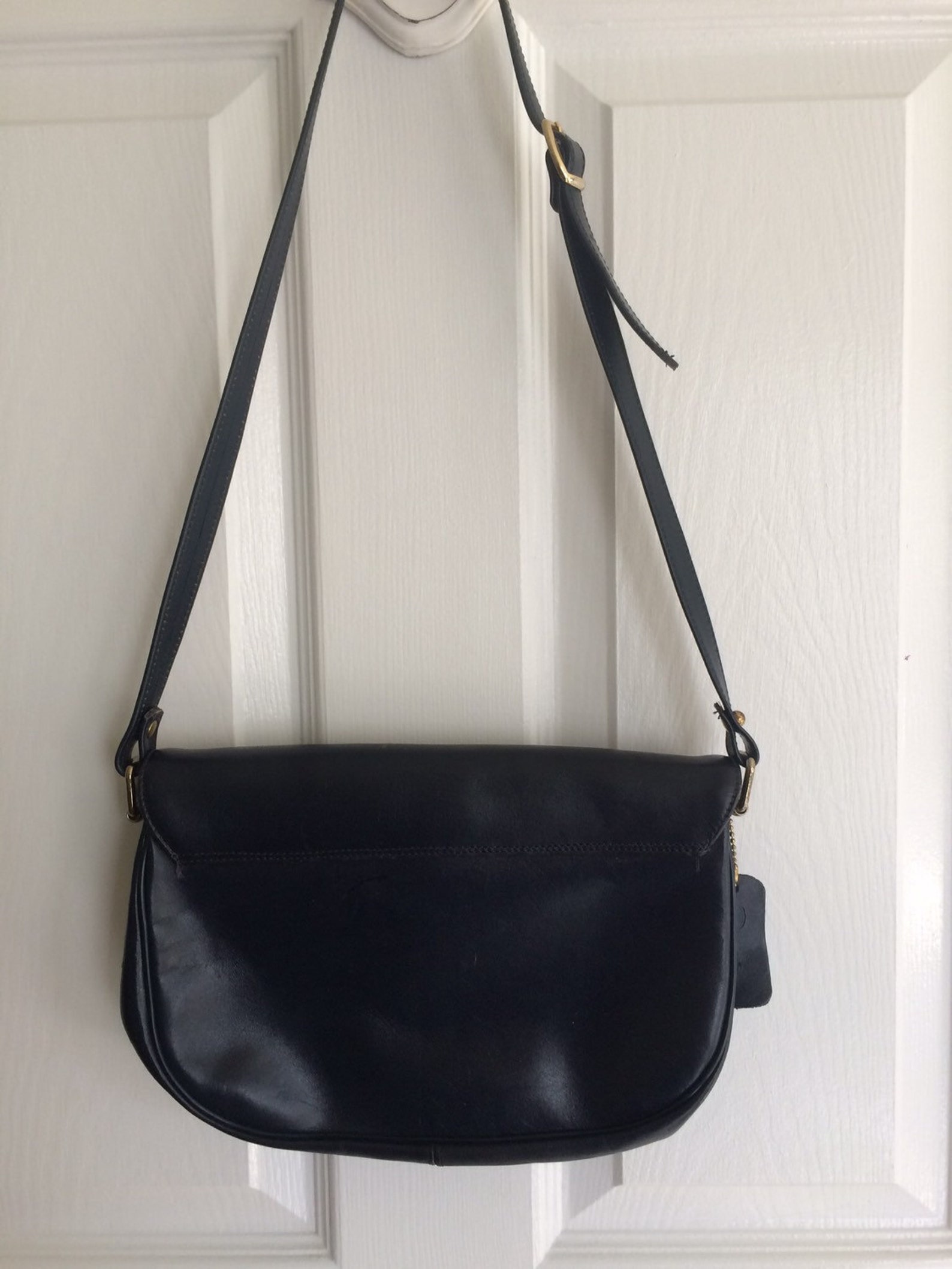 Vintage Navy Bag Navy Shoulder Bag Borelli Handbags Leather - Etsy