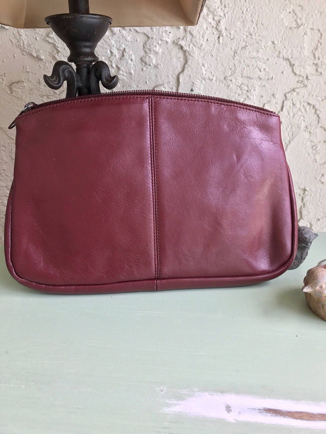 Vintage Clutch Burgundy Clutch Leather Clutch Burgundy | Etsy