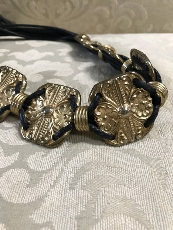 Vintage Brass Belt, Gold Metal Belt, Vintage Belts