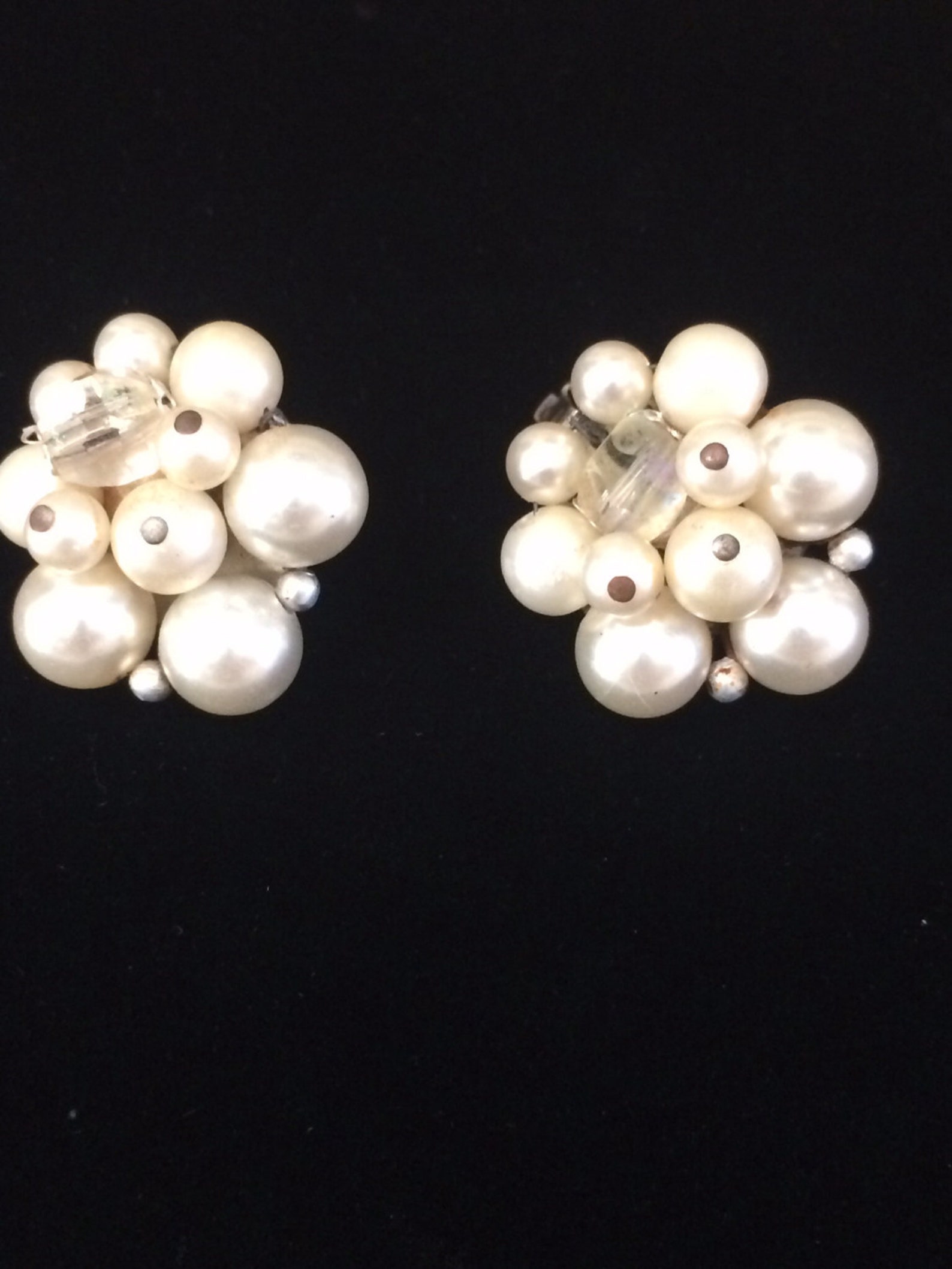 Vintage Pearl Earrings Pearl Earrings Clip On Earrings Etsy