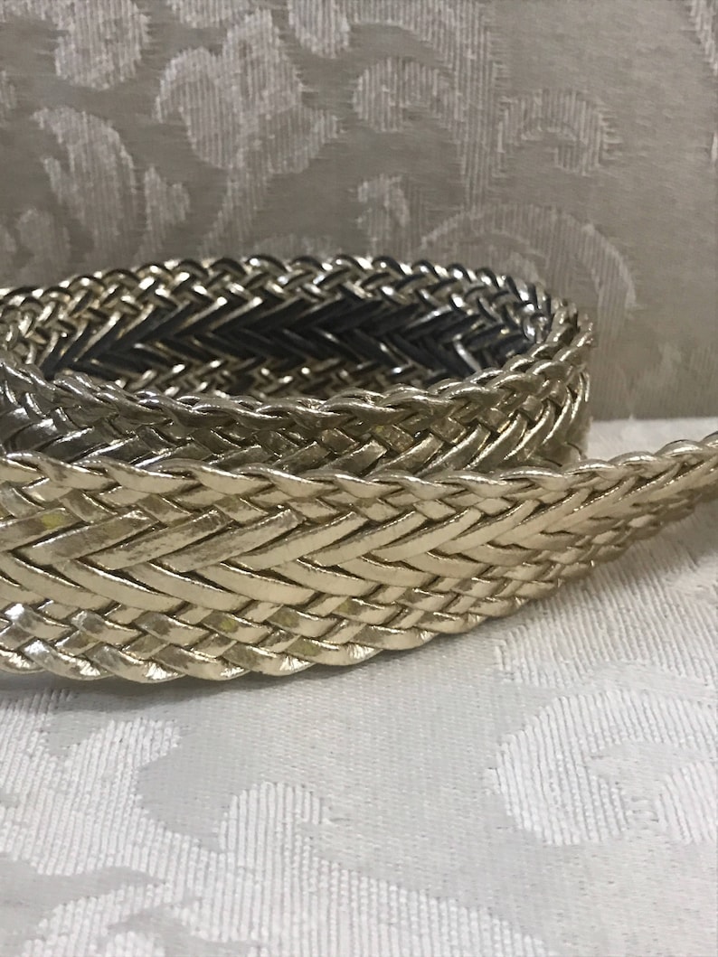 Weaved Belt Vintage Gold Belts Vintage Belts Gold Braided Belt Women/'s Belts Gold Belts Gold Belt Vintage Gold Belt Braided Belt
