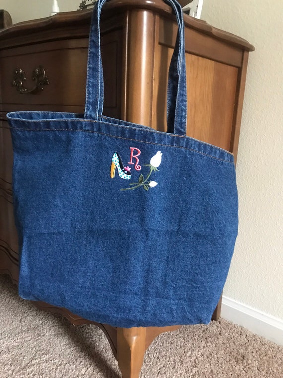 denim tote handbags