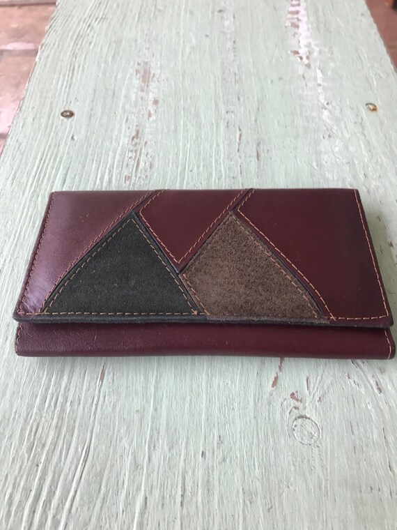 burgundy womens wallet